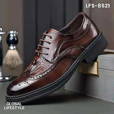 Men's genuine leather British Brogue leather shoes