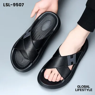 Men's Fashionable and Trendy Letter H Soft-Soled Sandals