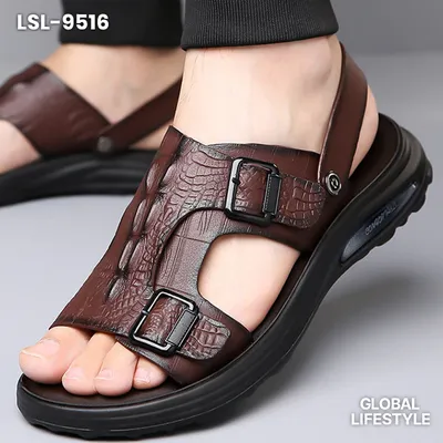 Men's Open Toe Leather Sandals