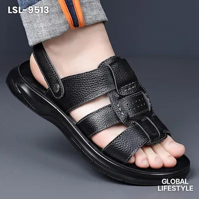 Men's Sandals, First-Layer Cowhide Beach Shoes