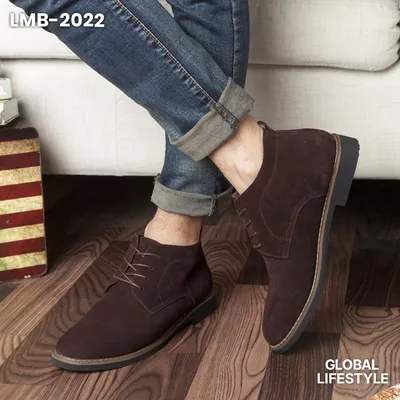 Genuine Leather High Top Men's Shoes