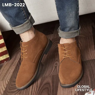 Genuine Leather High Top Men's Shoes