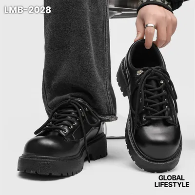 European Men's Leather Derby Shoes