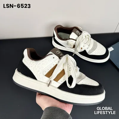 Men's Thick Sole Retro Leather Sneakers