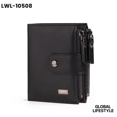Men's RFID Leather Zipper Wallet