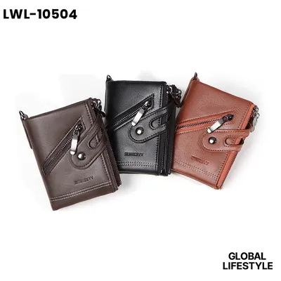 RFID Anti-theft Refresh Men's Leather Wallet