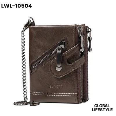 RFID Anti-theft Refresh Men's Leather Wallet