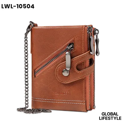RFID Anti-theft Refresh Men's Leather Wallet