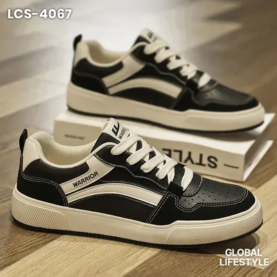 Huili Men's Genuine Leather White Casual Shoes