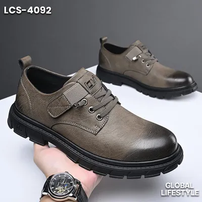 Men’s Retro British Leather Non Slip Casual Shoes