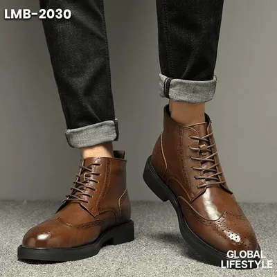 Men’s Vintage British Leather Ankle Martin Boots