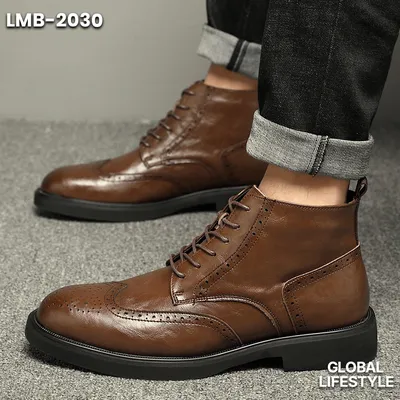 Men’s Vintage British Leather Ankle Martin Boots