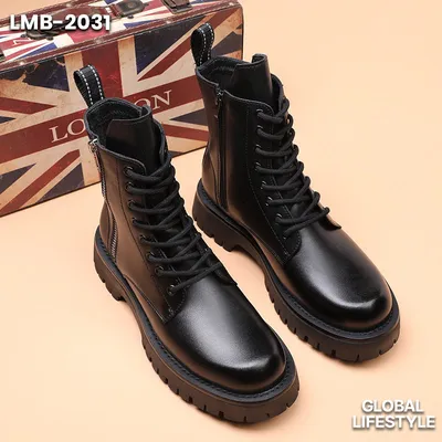 Men’s 2025 British Style Thick-Soled High Top Martin Boots