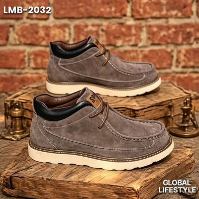 Men’sGenuine Leather Kangaroo Leather Mid Top Martin Boots