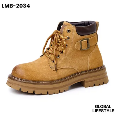 Unisex Genuine Leather Thick-Soled Hiking & Work Boots