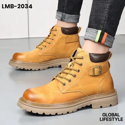 Unisex Genuine Leather Thick-Soled Hiking & Work Boots