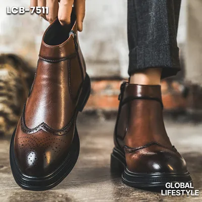 Men’s Brogue British Style  Chelsea Ankle Boots