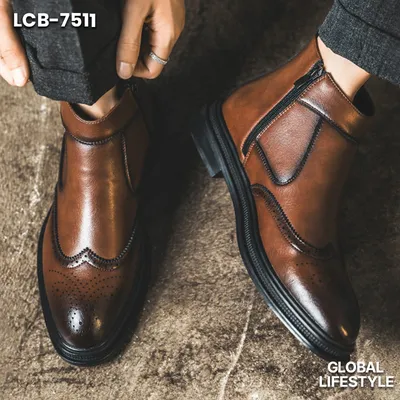 Men’s Brogue British Style  Chelsea Ankle Boots