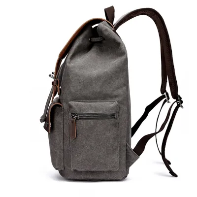  Men’s Breathable Canvas Laptop Backpack (20–35L Capacity)
