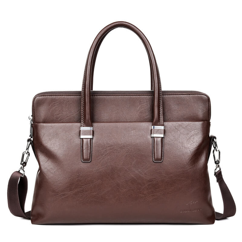 High-End Genuine Leather Shoulder Bag for Men | Work & Laptop Organizer