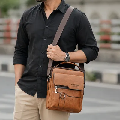 Premium Leather Leisure Shoulder Bag