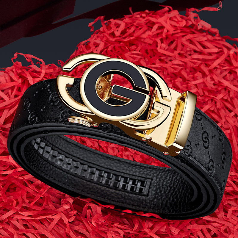 William Polo Genuine Cowhide Leather Belt – Automatic Buckle Leather Belt for Men