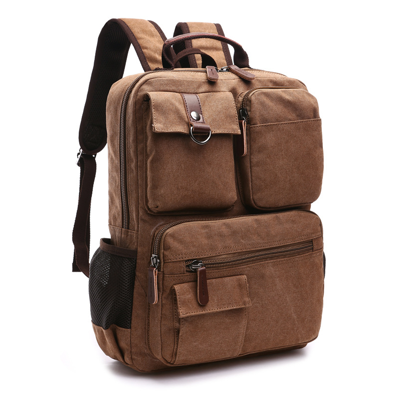 Durable Canvas Laptop Backpack – Large Capacity Travel Backpack for Men