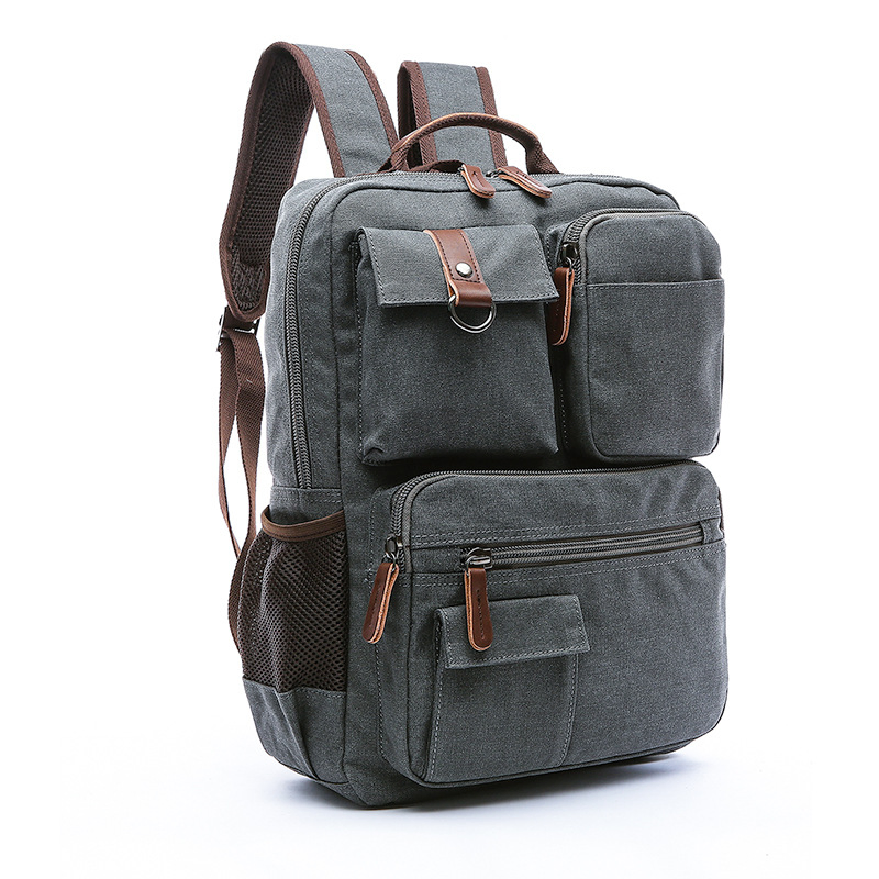 Durable Canvas Laptop Backpack – Large Capacity Travel Backpack for Men