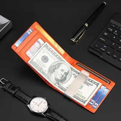 Genuine Leather RFID Card Holder Wallet