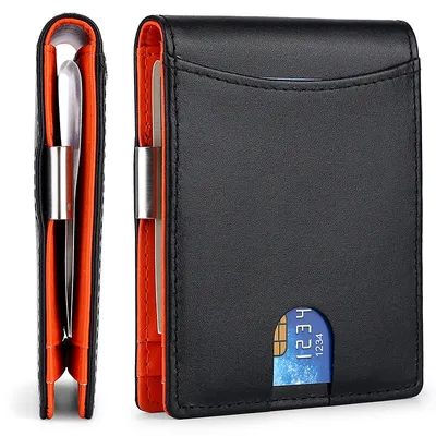 Genuine Leather RFID Card Holder Wallet