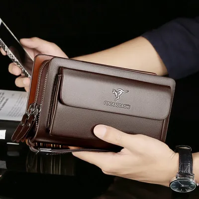 Genuine Leather Luxury Clutch Handbag