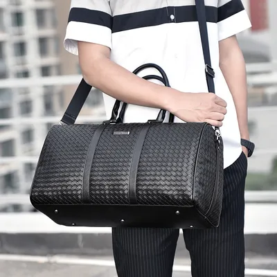 Large Capacity PU Leather Travel Bag – Urban Leisure Duffel Bag