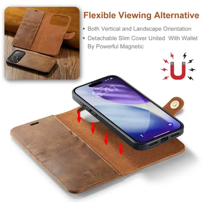 iPhone 18 Pro Max Magnetic Flip Phone Case – 2-in-1 Card Holder Phone Cover for iPhone 17 Pro Max