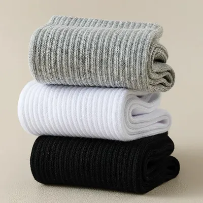 Men’s Combed Cotton Socks – 5 Pairs | Odor-Resistant & Sweat-Absorbent