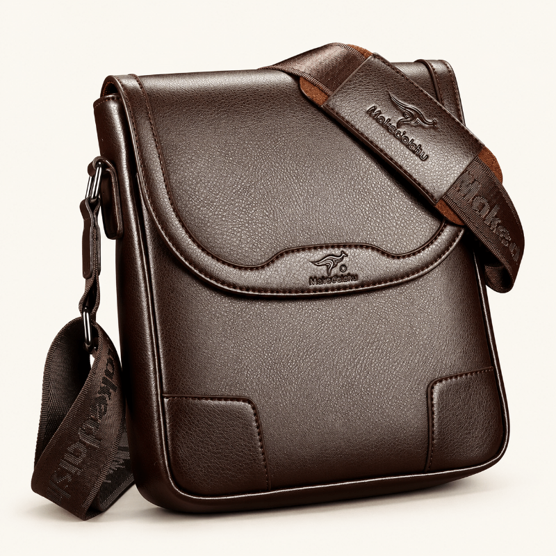 Premium Leather Men’s Crossbody Shoulder Messenger Bag – Stylish & Functional