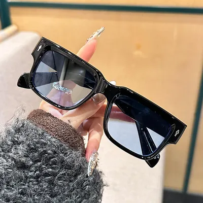 Retro Rivet Square Sunglass