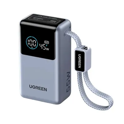 UGREEN PB727 Nexode 55W 10000mAh Power Bank with Built in Cable