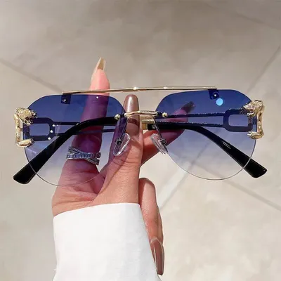 Leopard Luxe Rimless Sunglass
