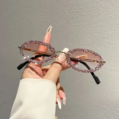 Crystal Oval Sunglass