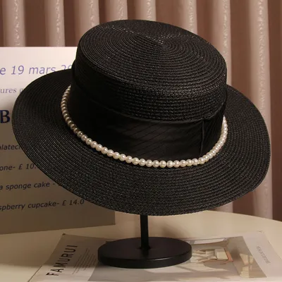 Wide Brim Pearl Hat