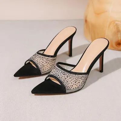 WOMEN’S BEAUTIFUL STILETTO RHINESTONE HIGH HEEL