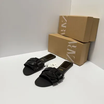  Za2025 Women's Shoes Flats Cow Leather Sandals One-Strap Sandals Open-Toe Back Hollow Beach Shoes for Outer Wear Lazy and Comfortable