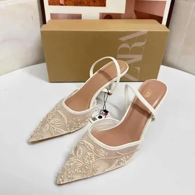 AUTUMN EXPORT MESH NATIONAL STYLE HIGH HEELS PEARL HEMP GRAY SHALLOW MOUTH WOMEN'S SHOES