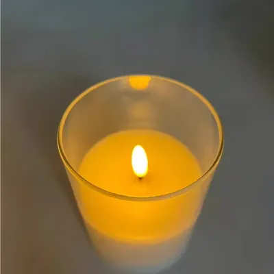 LED Flameless Glass Candle with Remote