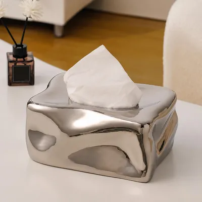 Glacier Ceramic Tissue Box