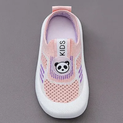 Panda Breeze Slip-On Sneakers – Lightweight & Breathable Knit Shoes for Kids