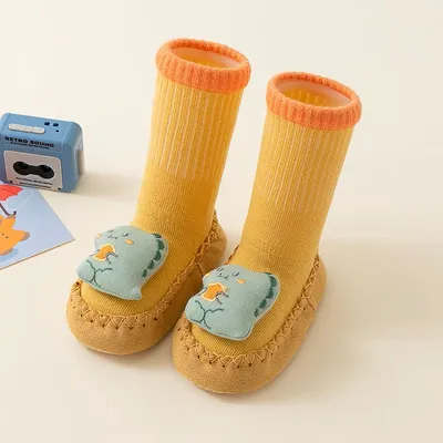 Cute Cartoon Soft Sock Shoes – Anti-Slip Indoor Baby Booties