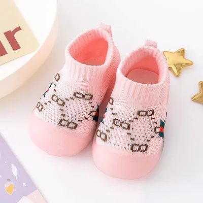 Soft Knited Sock Shoes – Anti-Slip, Breathable & Ultra-Comfort Baby Walking Shoes