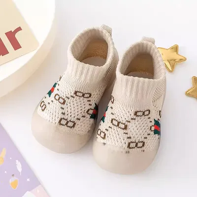 Soft Knited Sock Shoes – Anti-Slip, Breathable & Ultra-Comfort Baby Walking Shoes