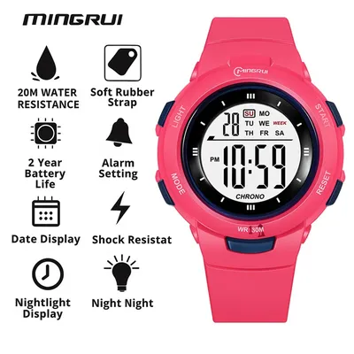 Mingrui Digital Sports Kids’ Watch – Waterproof & Multifunction Edition